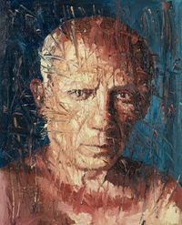 Oliver Jordan, Pablo Picasso, 2016, &Ouml;l auf Leinwand, 105 x 85 cm, courtesy Galerie Seippel, K&ouml;ln