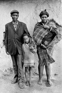 Cedric Nunn, Farm worker and family, iXopo, KwaZulu-Natal, 1983 &copy;Cedric Nunn