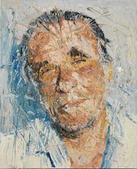 Oliver Jordan, Charles Bukowsk, 2016, &Ouml;l auf Leinwand, 105 x 85 cm, courtesy Galerie Seippel, K&ouml;ln