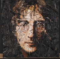 John Lennon, 2018, &Ouml;l auf Pappe, 50 x 50 cm